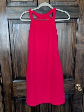 Vince Camuto Bright Pink Sleeveless Bow-Back Midi Dress